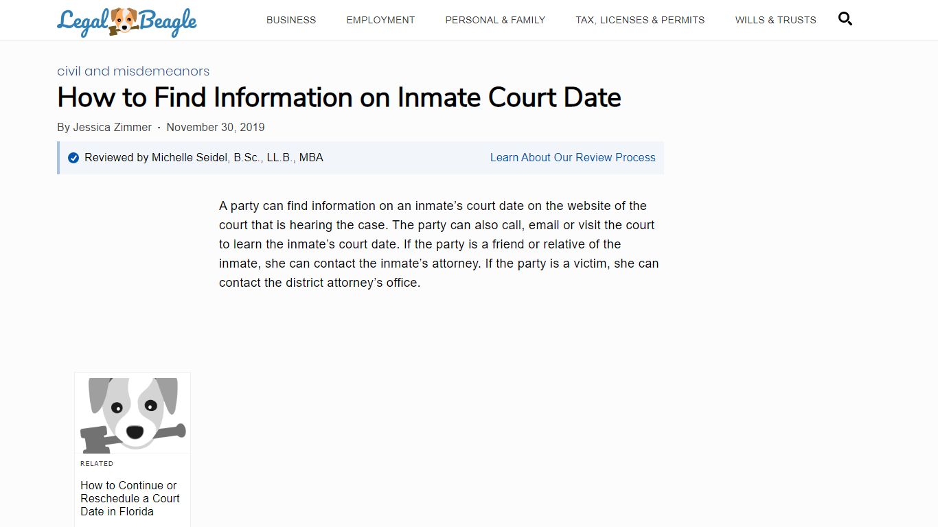 How to Find Information on Inmate Court Date | Legal Beagle